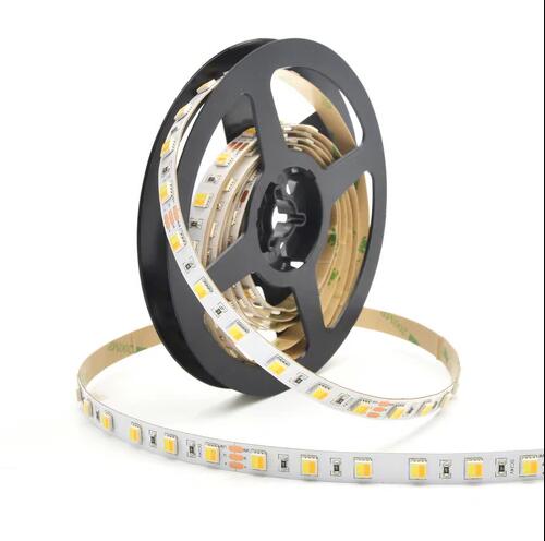 (image for) 12V Dual White LED light Strip, 16.4FT/5Meter SMD5050-300 60 LEDs Per Meter 2 in 1 Color Temp-Adjustable Flexible LED Strip Light